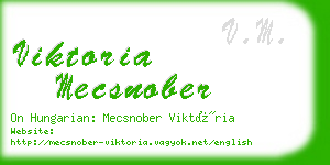 viktoria mecsnober business card